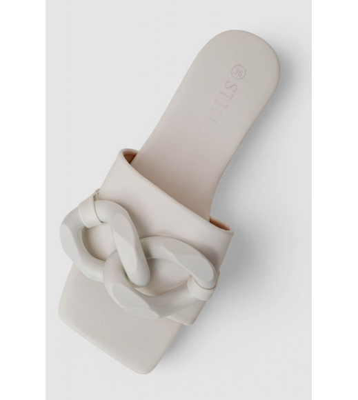 Шлепанцы женские, цвет белый, 248RL165