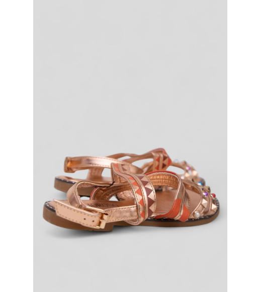 Босоножки женские, цвет золотистый, 244RTN19-4