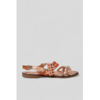 Босоножки женские, цвет золотистый, 244RTN19-4