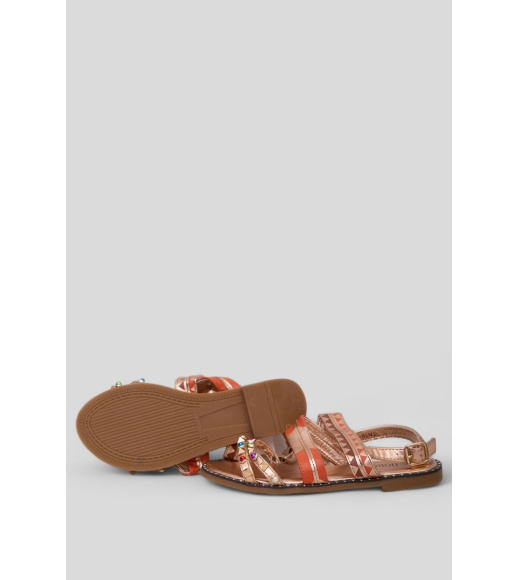 Босоножки женские, цвет золотистый, 244RTN19-4