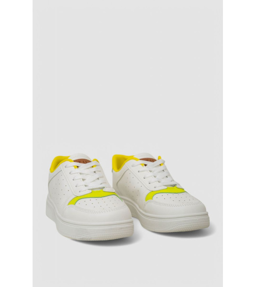 Кеды женские, цвет бело-желтый, 248RR150