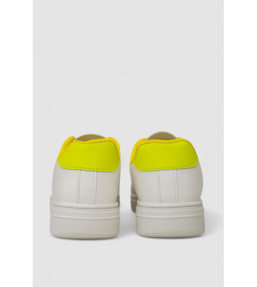 Кеды женские, цвет бело-желтый, 248RR150