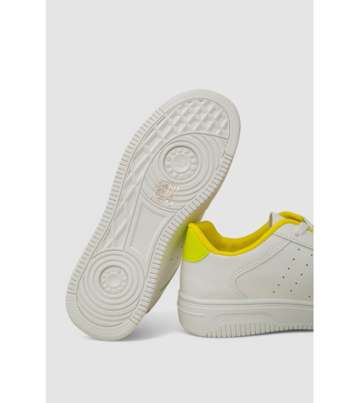 Кеды женские, цвет бело-желтый, 248RR150