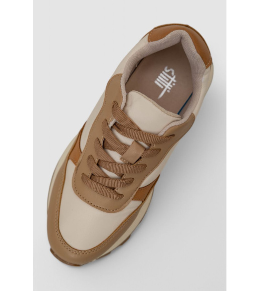 Кроссовки женские демисезонные, цвет бежевый, 248R214