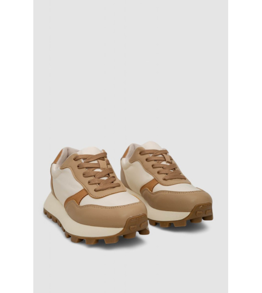 Кроссовки женские демисезонные, цвет бежевый, 248R214