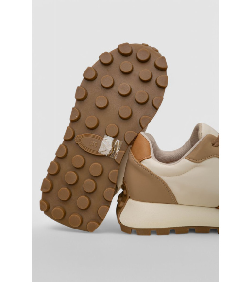 Кроссовки женские демисезонные, цвет бежевый, 248R214