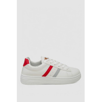 Кеды женские, цвет бело-красный, 248R100