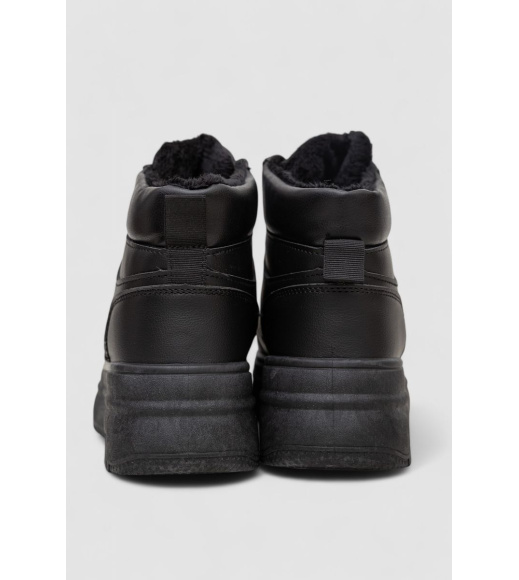 Кроссовки женские зимние на меху, цвет черный, 248RAM014