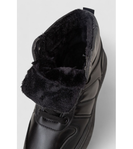 Кроссовки женские зимние на меху, цвет черный, 248RAM014