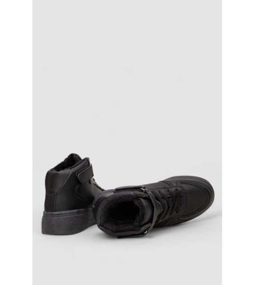 Кроссовки женские зимние на меху, цвет черный, 248RQT17