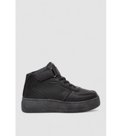 Кроссовки женские зимние на меху, цвет черный, 248RQT17