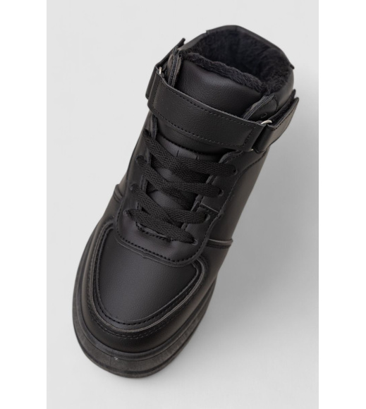 Кроссовки женские зимние на меху, цвет черный, 248RQT17