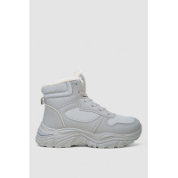 Кроссовки женские зимние на меху, цвет серый, 248RDM04