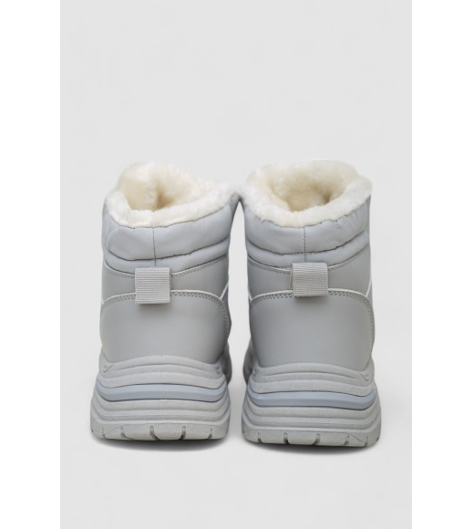 Кроссовки женские зимние на меху, цвет серый, 248RDM04