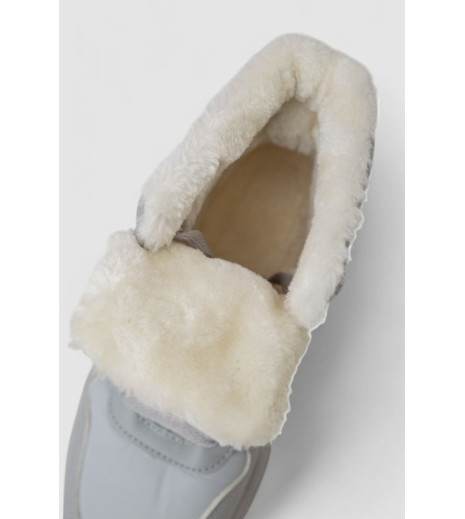 Кроссовки женские зимние на меху, цвет серый, 248RDM04