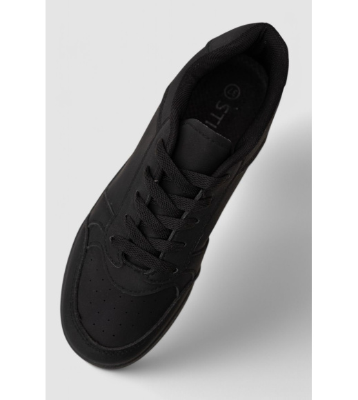 Кеды женские однотонные, цвет черный, 248RAD40