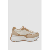 Кроссовки женские, цвет бежево-коричневый, 248RXM100