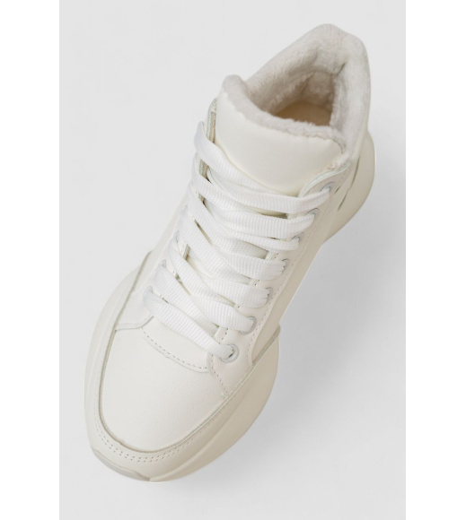 Кроссовки женские зимние на меху, цвет белый, 248RXM18