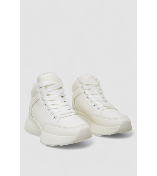 Кроссовки женские зимние на меху, цвет белый, 248RXM18