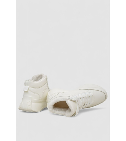 Кроссовки женские зимние на меху, цвет белый, 248RXM18