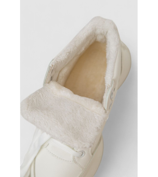 Кроссовки женские зимние на меху, цвет белый, 248RXM18