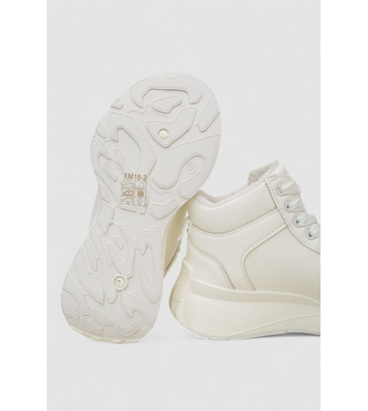 Кроссовки женские зимние на меху, цвет белый, 248RXM18