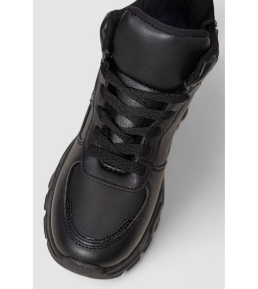 Кроссовки женские на меху, цвет черный, 243R113-5