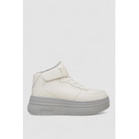 Кроссовки женские зимние на меху, цвет бело-серый, 248RAM02-7