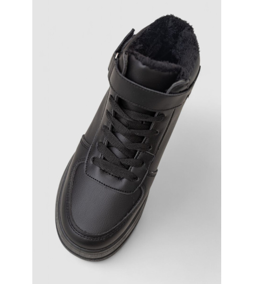 Кроссовки женские зимние на меху, цвет черный, 248RQT16