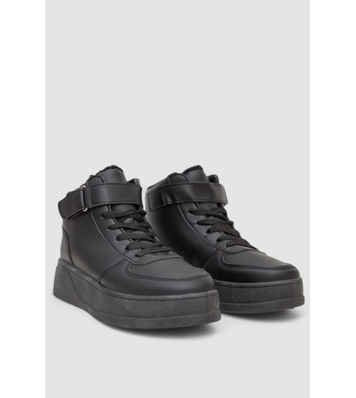 Кроссовки женские зимние на меху, цвет черный, 248RQT16