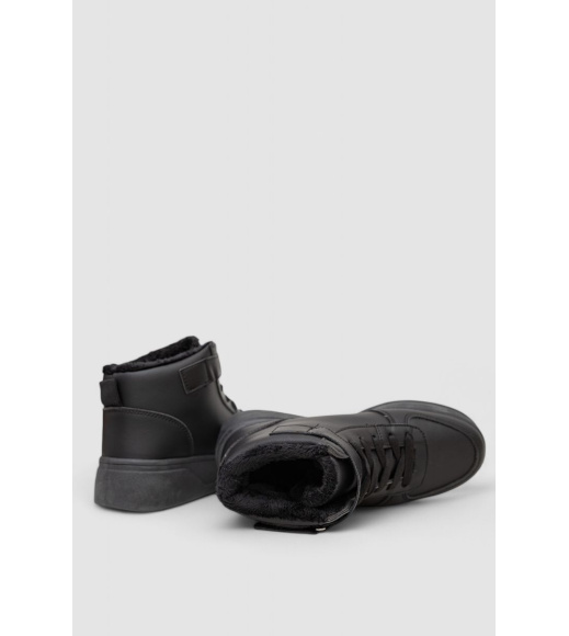 Кроссовки женские зимние на меху, цвет черный, 248RQT16