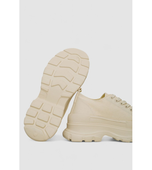 Кроссовки женские, цвет светло-бежевый, 248RCX416