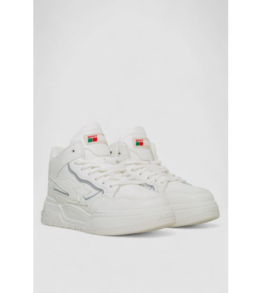 Кроссовки женские на меху, цвет белый, 243R106-1