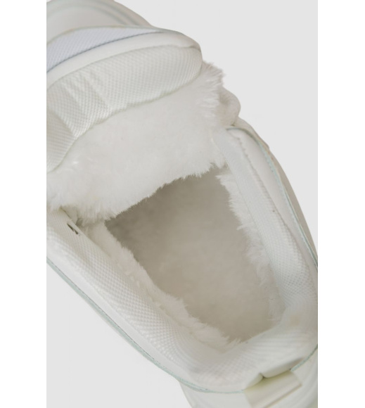 Кроссовки женские на меху, цвет белый, 243R106-1