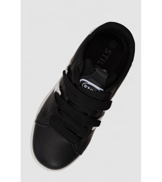 Кроссовки женские кожа, цвет черно-белый, 248RJH900-4