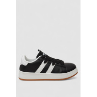 Кроссовки женские кожа, цвет черно-белый, 248RJH900-5