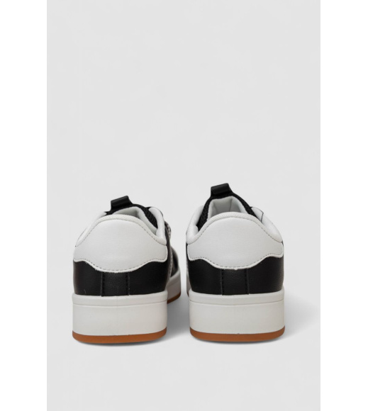 Кроссовки женские кожа, цвет черно-белый, 248RJH900-5