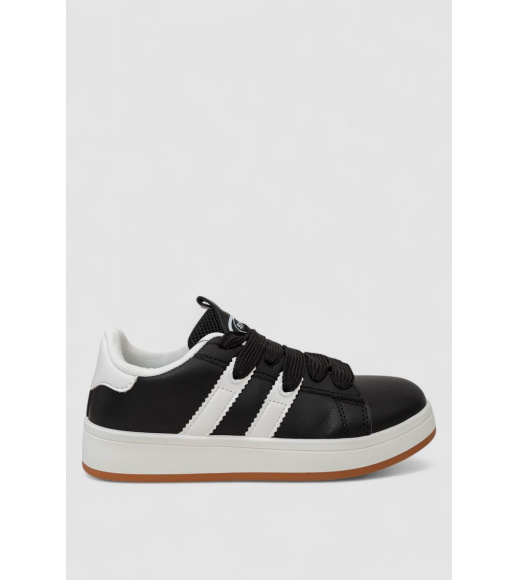 Кроссовки женские кожа, цвет черно-белый, 248RJH900-5