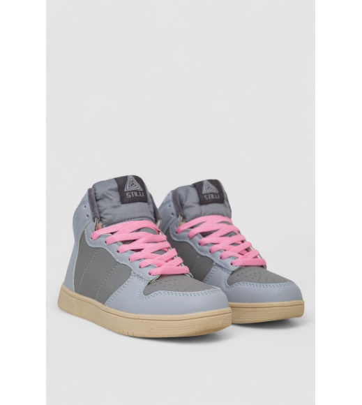 Кроссовки женские зимние на меху, цвет серо-голубой, 248RH1060