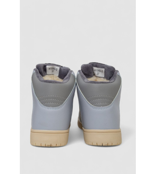 Кроссовки женские зимние на меху, цвет серо-голубой, 248RH1060