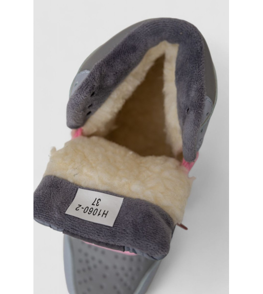 Кроссовки женские зимние на меху, цвет серо-голубой, 248RH1060
