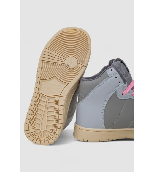 Кроссовки женские зимние на меху, цвет серо-голубой, 248RH1060