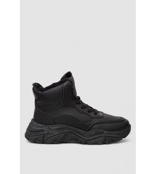 Кроссовки женские зимние на меху, цвет черный, 248RDM08