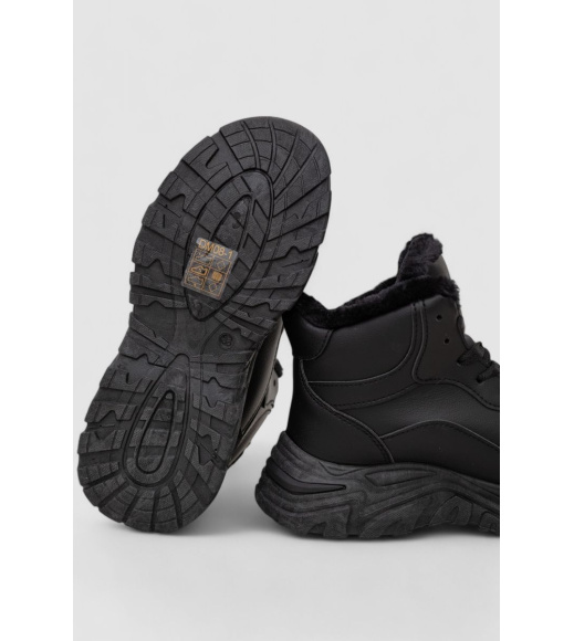 Кроссовки женские зимние на меху, цвет черный, 248RDM08