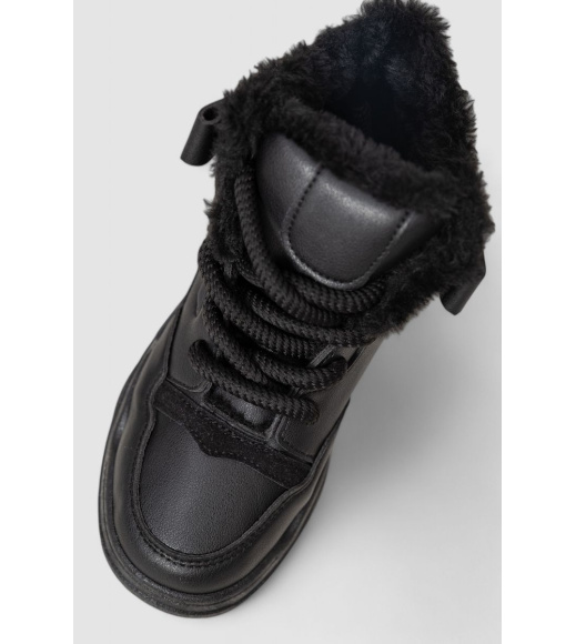 Кроссовки женские на меху, цвет черный, 243R112-5