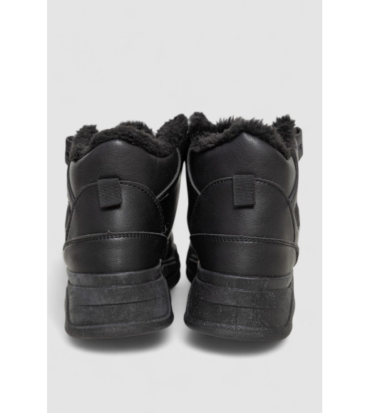Кроссовки женские на меху, цвет черный, 243R112-5