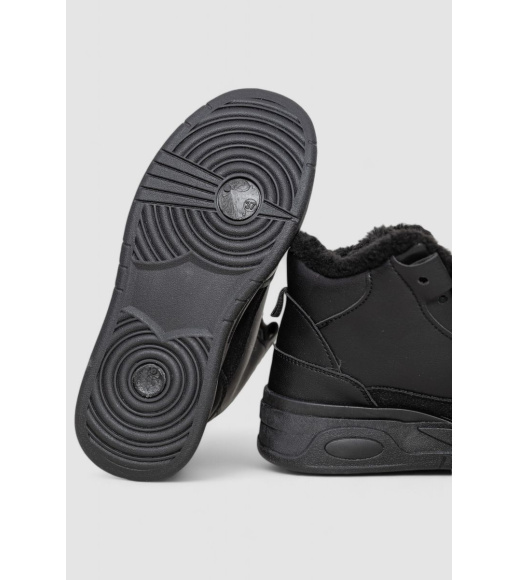 Кроссовки женские на меху, цвет черный, 243R112-5