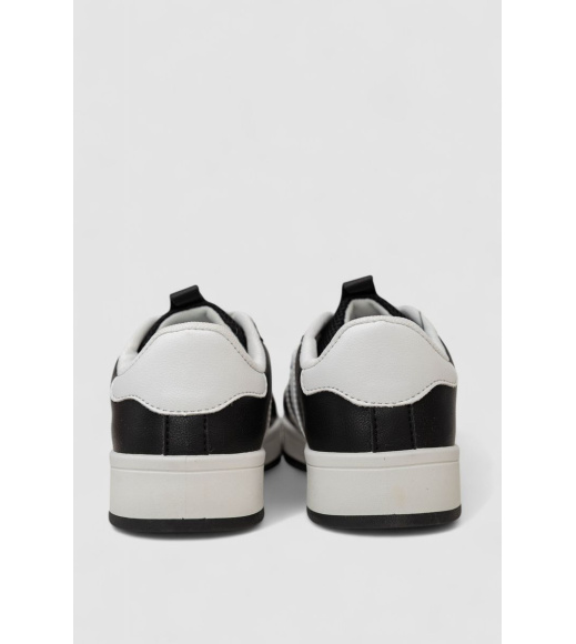 Кроссовки женские кожа, цвет черно-белый, 248RJH900-1