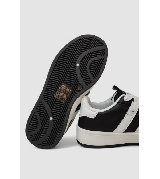 Кроссовки женские кожа, цвет черно-белый, 248RJH900-1