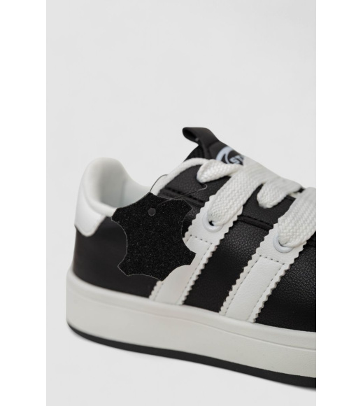 Кроссовки женские кожа, цвет черно-белый, 248RJH900-1